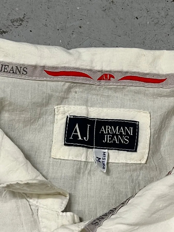 2000s Armani Creamy Tagged Shirt sYrnpkN 7