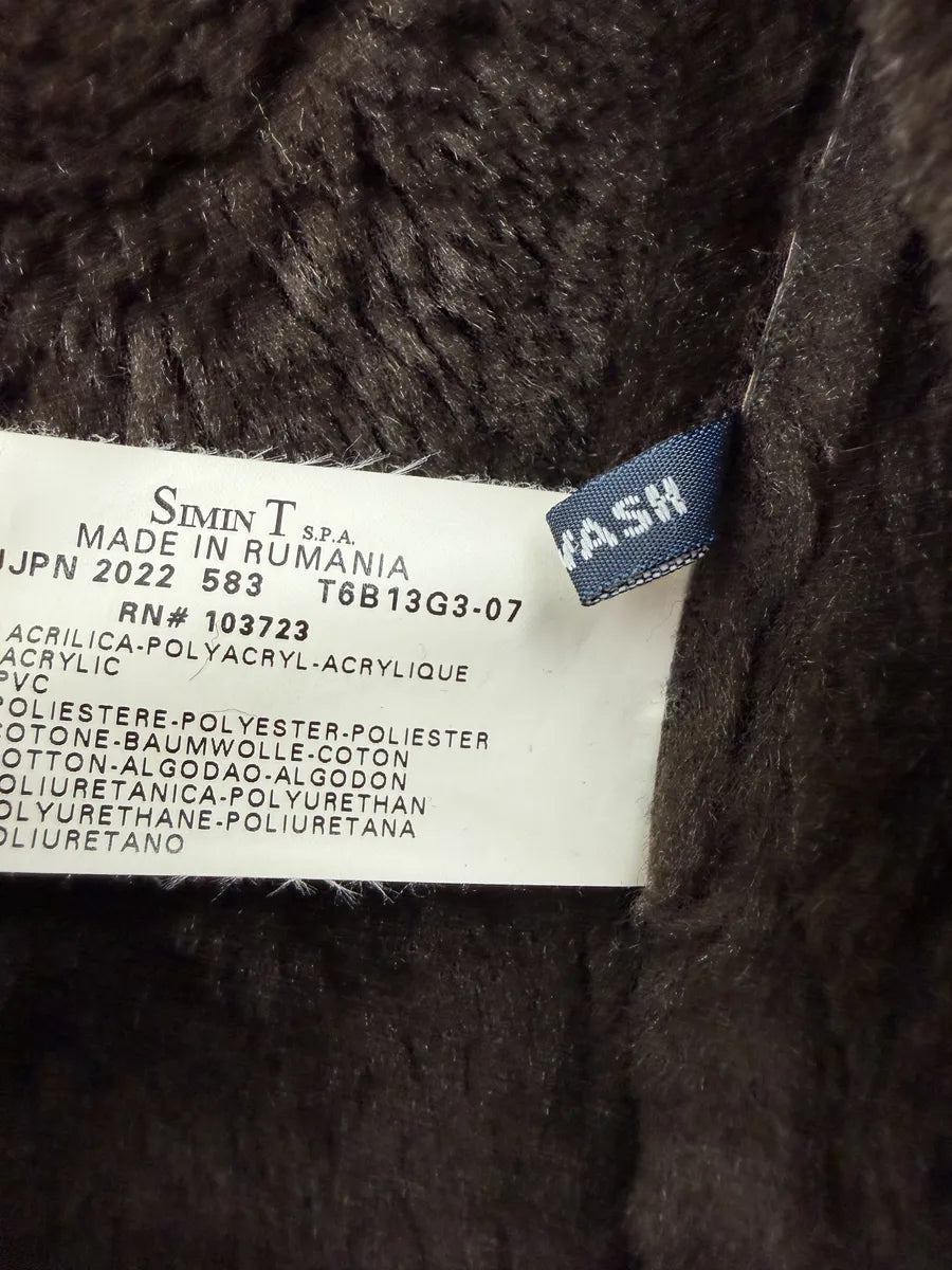 2000s Armani Dark Brown Faux Leather Jacket MXlNtCZ 13