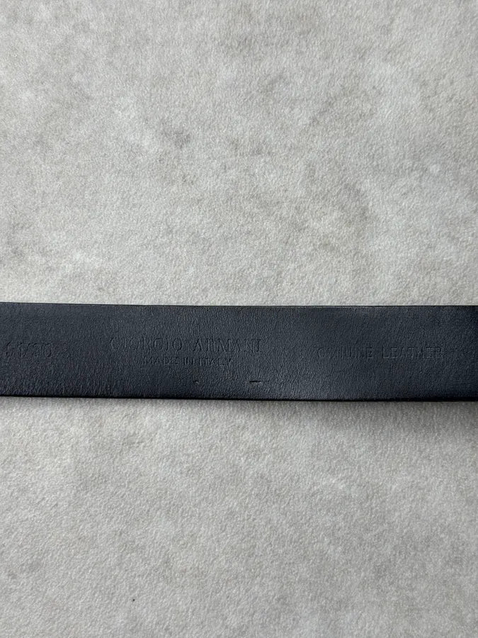 2000s Armani Dark Green Suede Leather Belt LbKErls 5