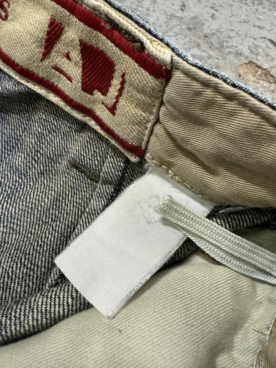 2000s Armani Double Knee Blue Denim Cargo Jeans LdBnGdT 6