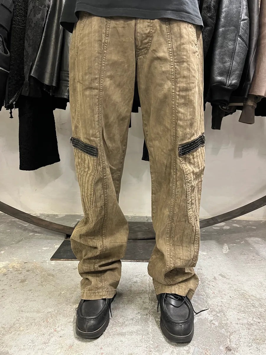 2000s Armani Elevated Olive Cargo Pants (L) ylzVNDz 0