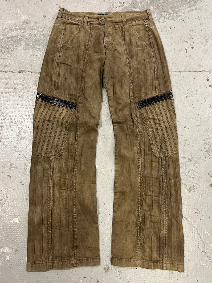 2000s Armani Elevated Olive Cargo Pants (L) ylzVNDz 1