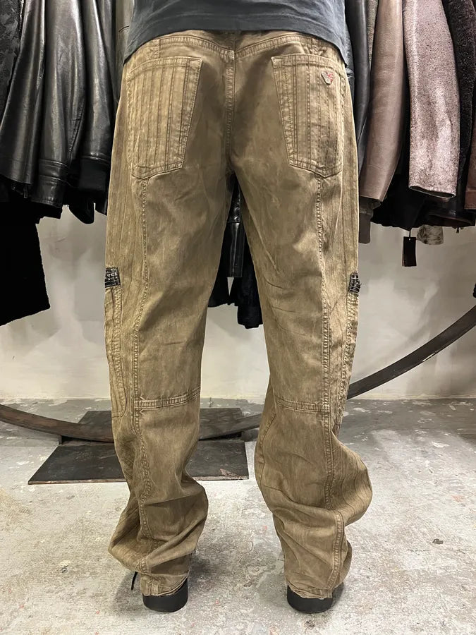 2000s Armani Elevated Olive Cargo Pants (L) ylzVNDz 3