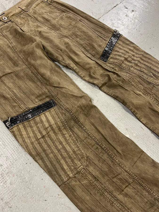 2000s Armani Elevated Olive Cargo Pants (L) ylzVNDz 6