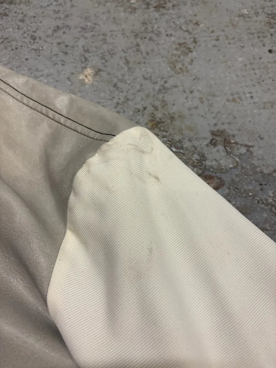 2000s Armani European Ride Red & White Biker Leather Jacket wcEQOnm 15