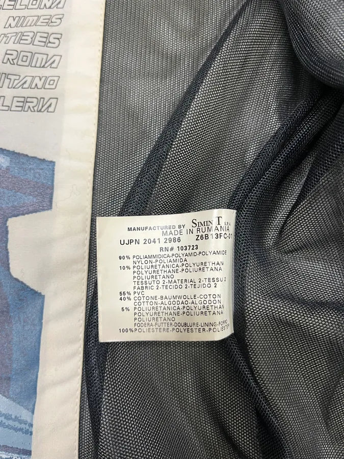 2000s Armani European White & Red Biker Leather Jacket (M) 10