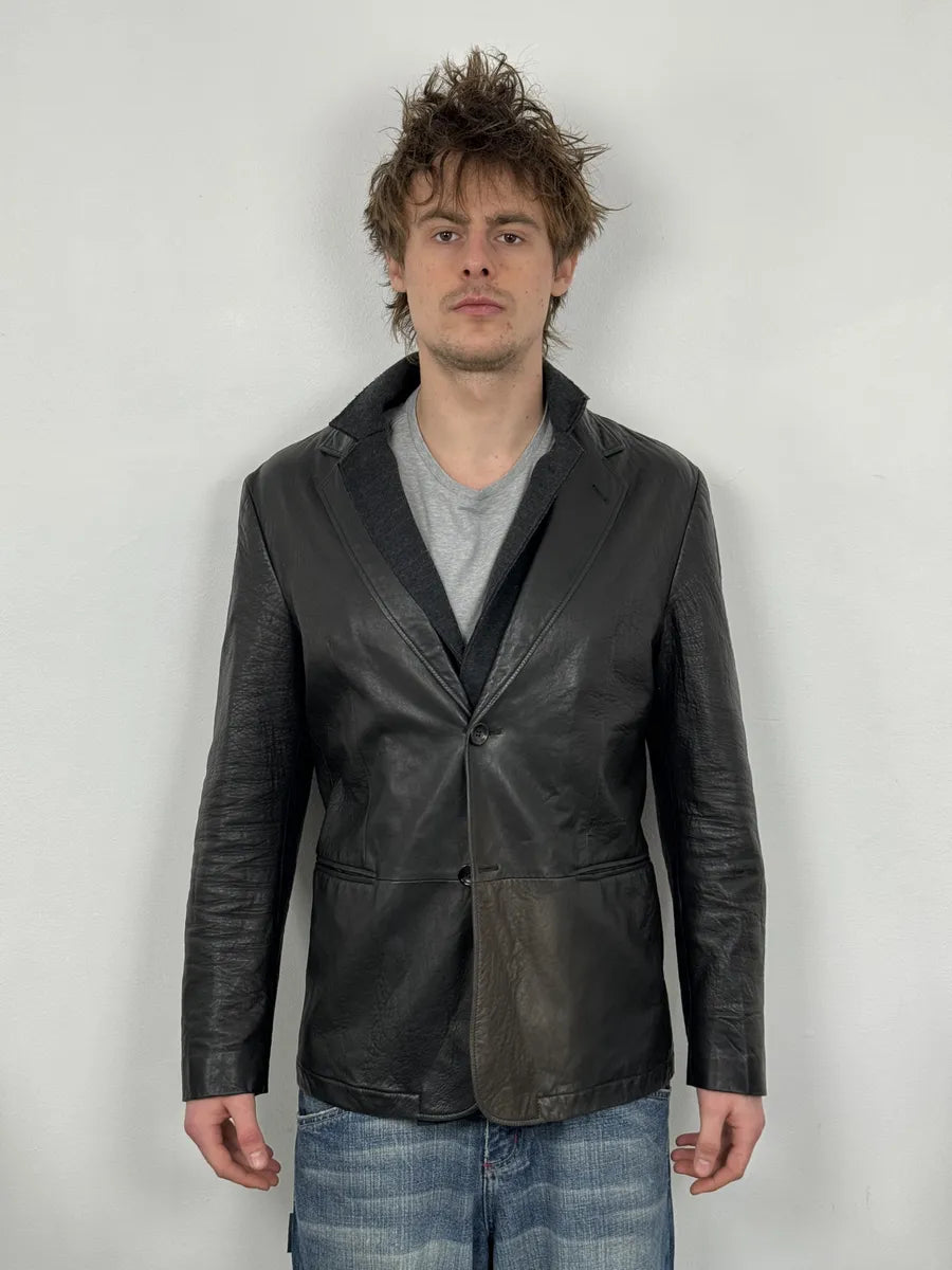 2000s Armani Faded Black Layered Blazer Jacket HhrfECc 1