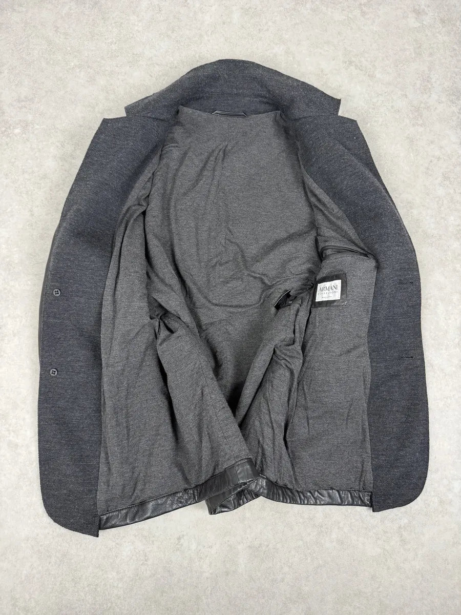 2000s Armani Faded Black Layered Blazer Jacket HhrfECc 10