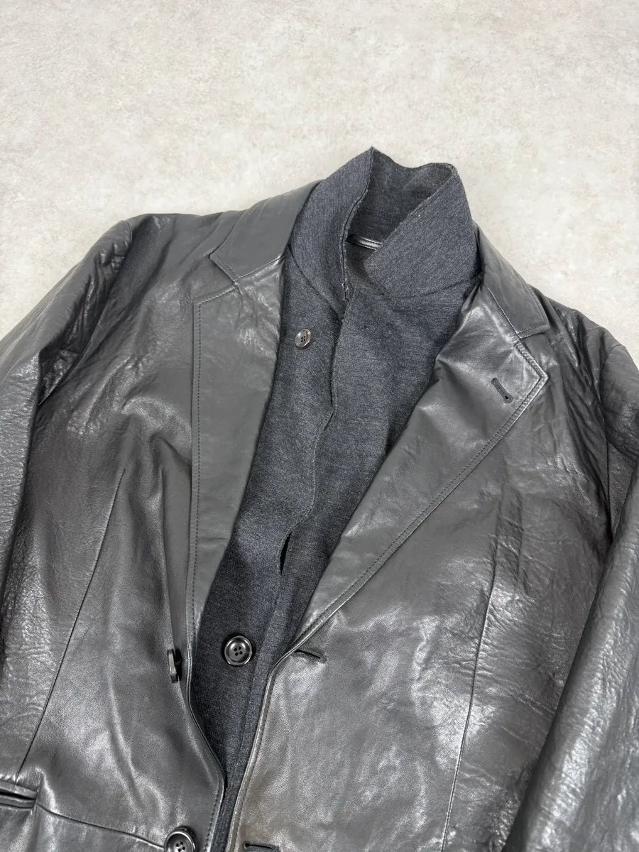 2000s Armani Faded Black Layered Blazer Jacket HhrfECc 11
