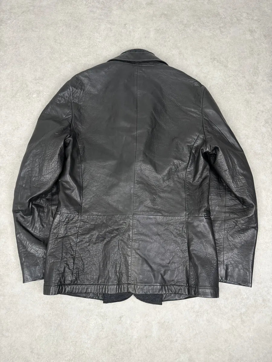 2000s Armani Faded Black Layered Blazer Jacket HhrfECc 7
