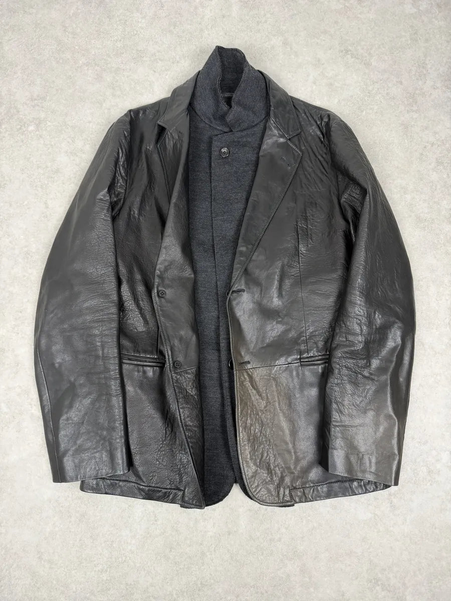 2000s Armani Faded Black Layered Blazer Jacket HhrfECc 8