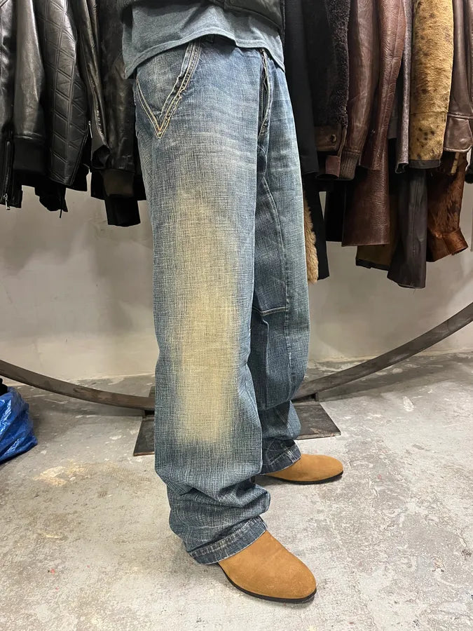 2000s Armani Faded Blue Denim Jeans (M/L) 1