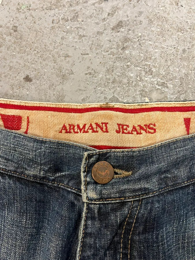 2000s Armani Faded Blue Denim Jeans (M/L) 9