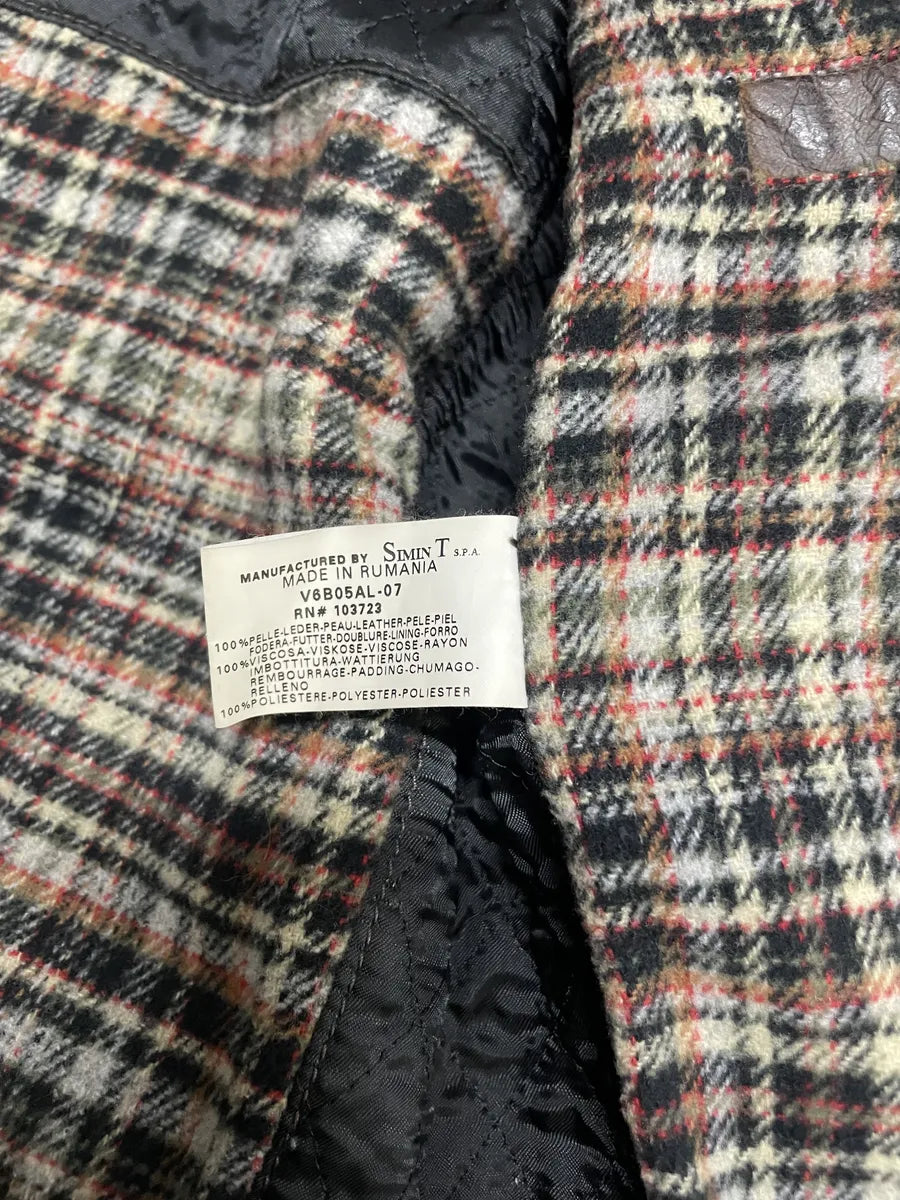 2000s Armani Faded Brown Padded Leather Jacket vEGTlkA 8