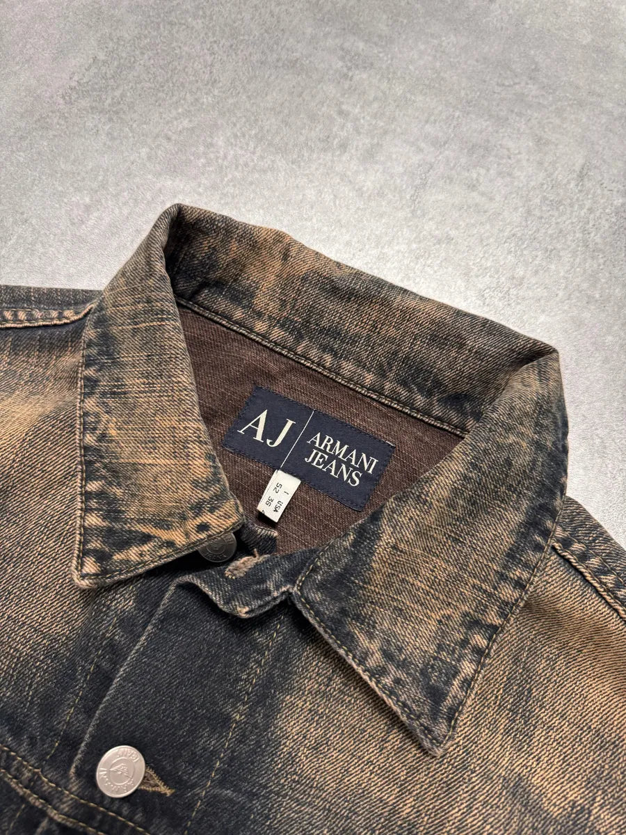 2000s Armani Faded Denim Jacket tTZRsde 3