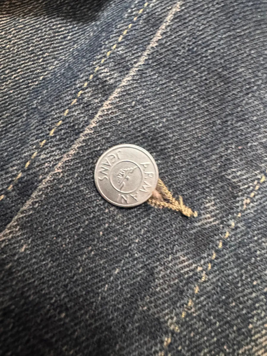 2000s Armani Faded Denim Jacket tTZRsde 4