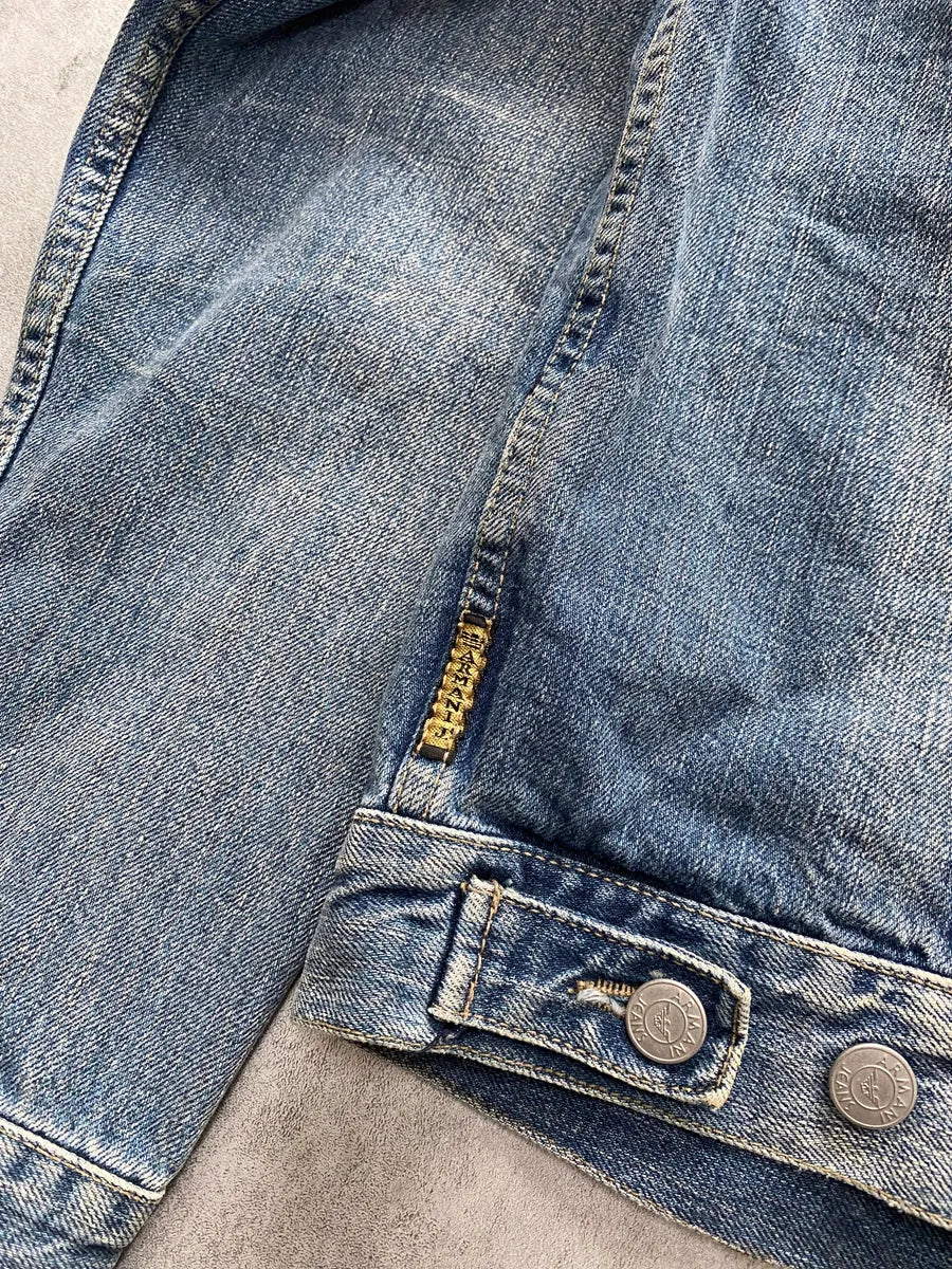 2000s Armani Faded Denim Jacket oaMHMyo 6