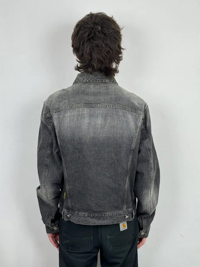 2000s Armani Faded Grey Light Denim Jacket EmmEJpY 2