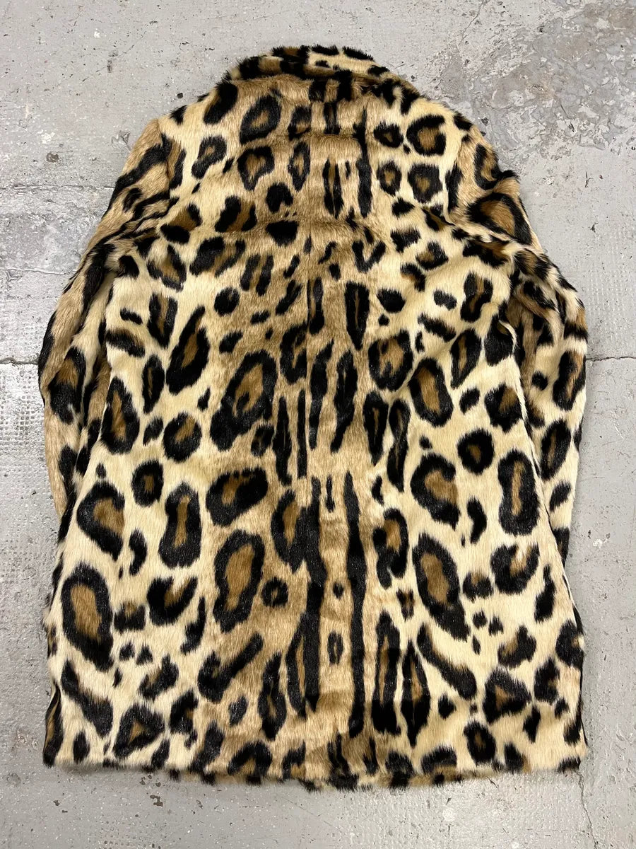 2000s Armani Fake Fur Leopard Long Jacket jSEODVT 3
