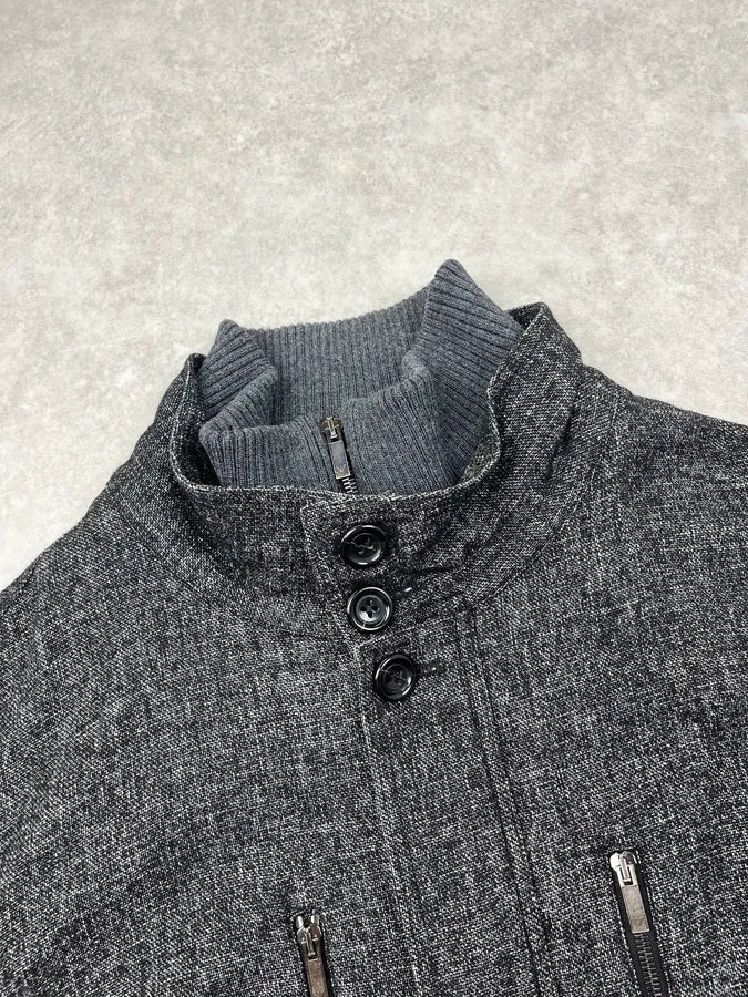 AW2008 Armani Grey Hybrid Double Layer Cargo Jacket hIWXFkq 3