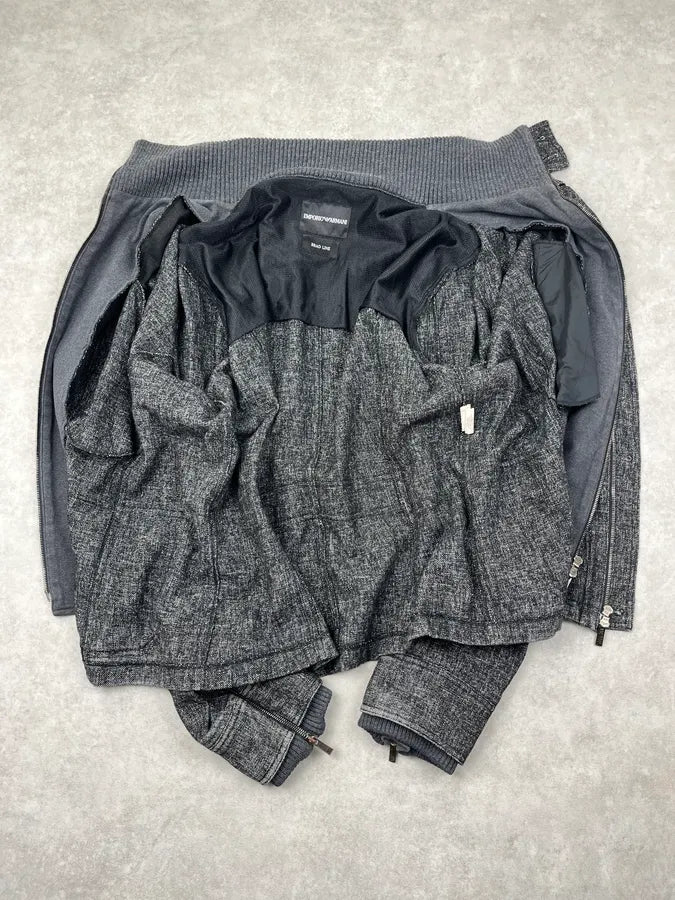 AW2008 Armani Grey Hybrid Double Layer Cargo Jacket hIWXFkq 7