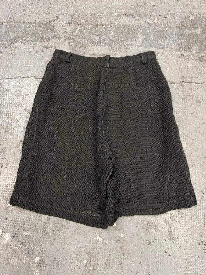 2000s Armani Grey Linen Short efFQGQK 2