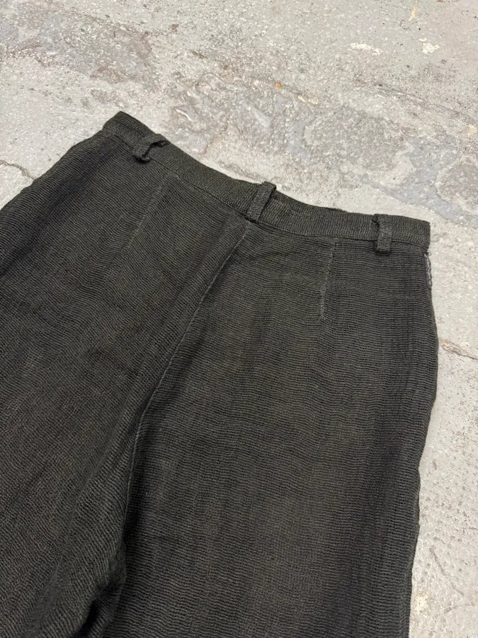 2000s Armani Grey Linen Short efFQGQK 3