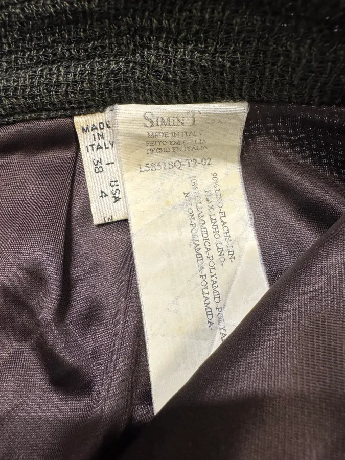 2000s Armani Grey Linen Short efFQGQK 4