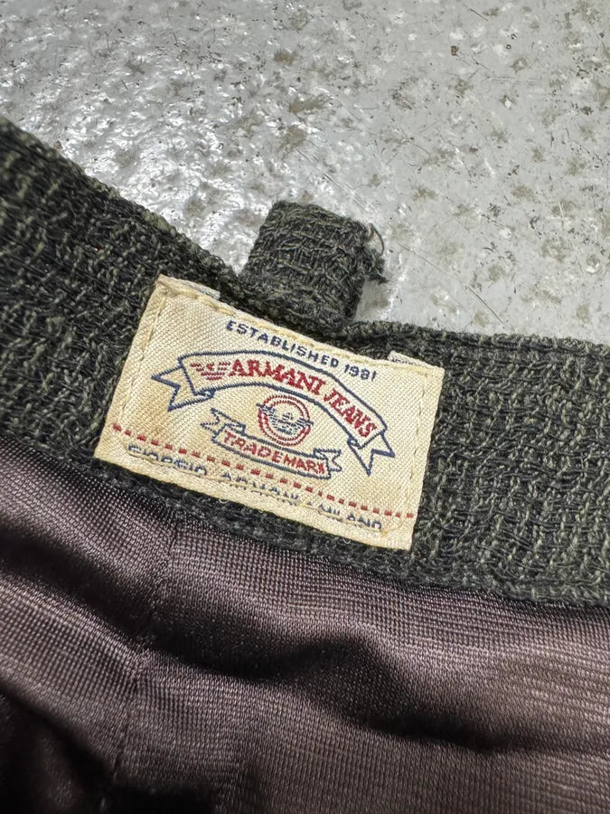 2000s Armani Grey Linen Short efFQGQK 5