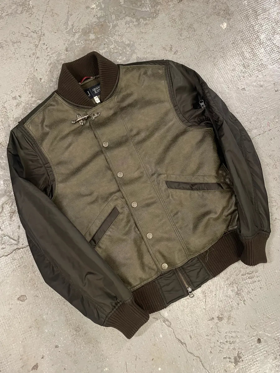 2000s Armani Hybrid Black Dragon Hide Bomber (S/M) 4