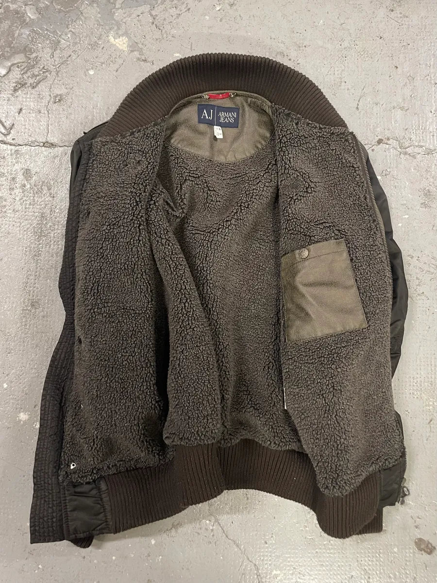 2000s Armani Hybrid Black Dragon Hide Bomber (S/M) 7