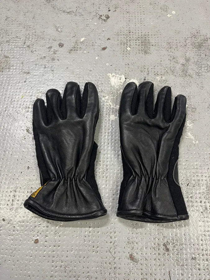 2000s Armani Hyrbid Black Wool Gloves SXIRcYI 3