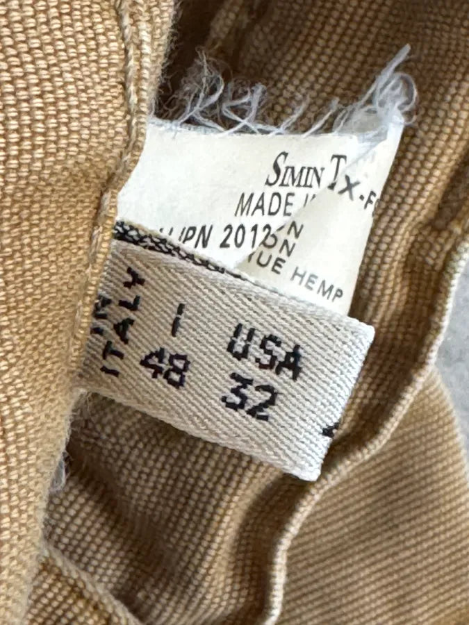 2000s Armani Irregular Straight Relaxed Beige Pants EsQUQVm 11