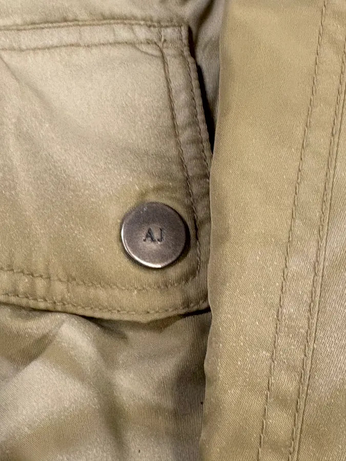 2000s Armani Beige Nylon Multi-Pocket Aero Bomber Jacket PbcPRoh 7