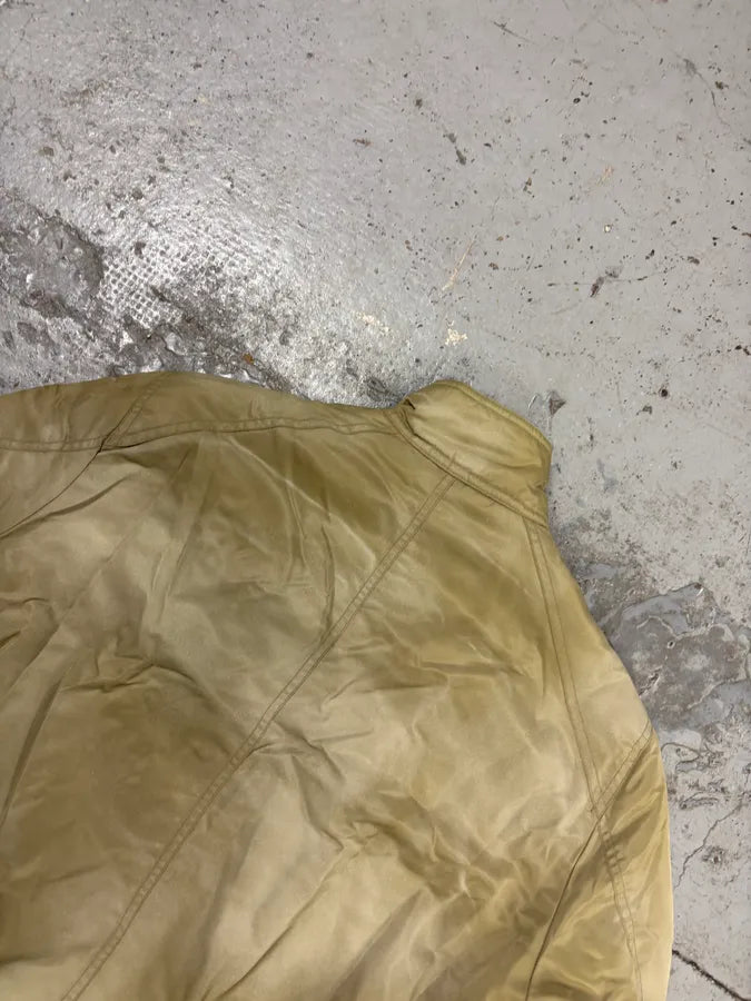 2000s Armani Beige Nylon Multi-Pocket Aero Bomber Jacket PbcPRoh 5