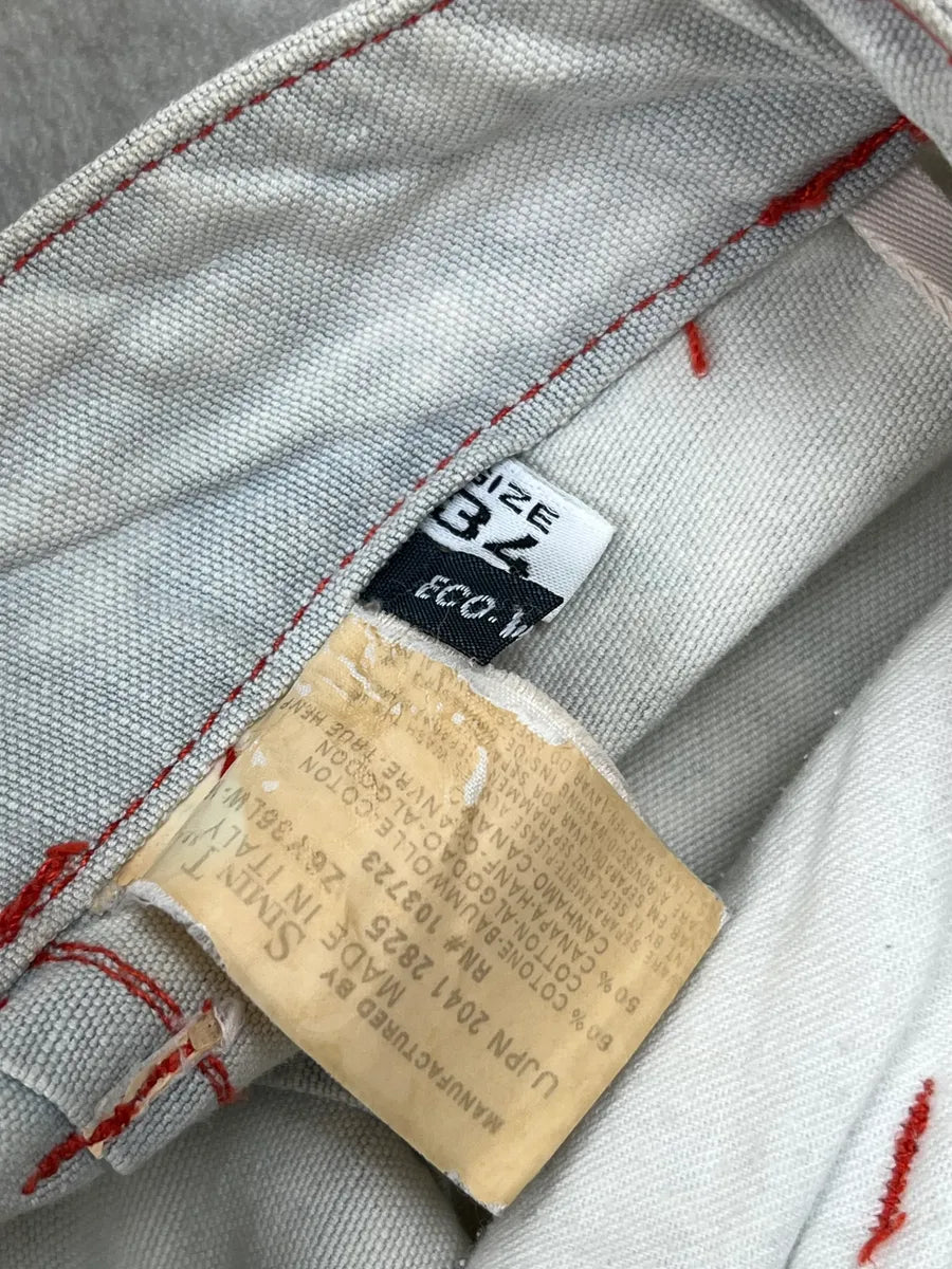 2000s Armani Faded Grey Double Knee Cargo Pants gzSppHA 11
