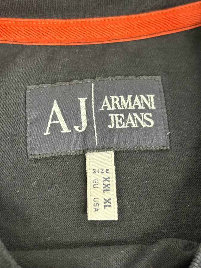2000s Armani Black Time Tools Print T-Shirt CtokSYW 7