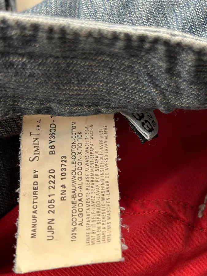 2000s Armani Dark Blue Denim Cargo Jeans vIApemf 11