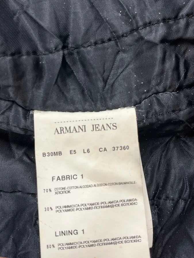 2000s Armani Blue Faded Buttoned Hooded Coat bqfpAuA 10