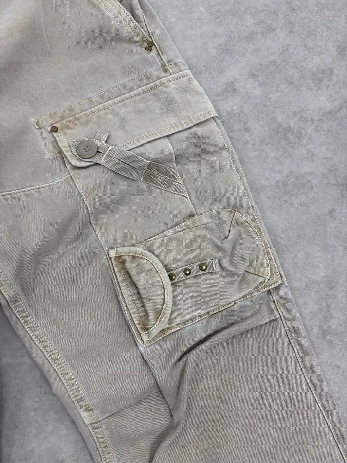 2000s Armani Khaki Cargo Belted Pants JypekAk 8
