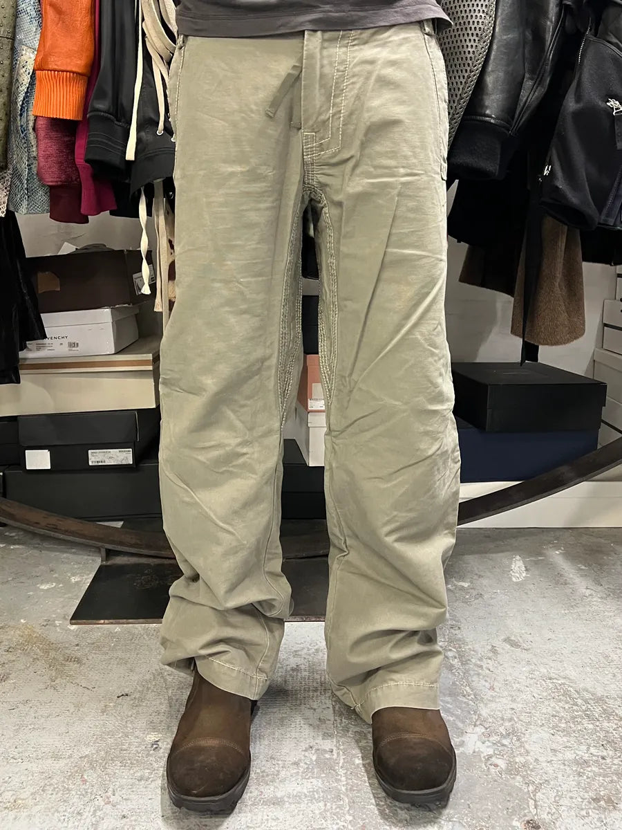 2000s Armani Khaki Green Structural Pants QjQzkfF 1