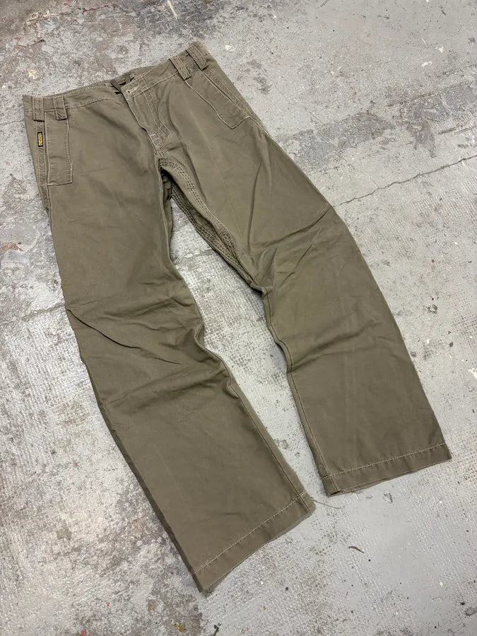 2000s Armani Khaki Green Structural Pants QjQzkfF 4