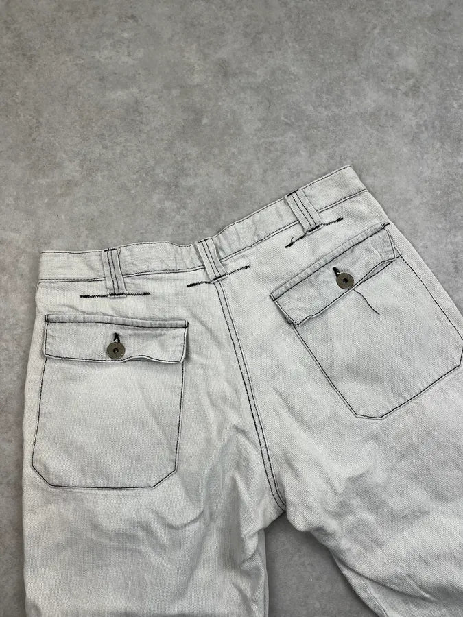 2000s Armani Light Grey Faded Loose Jeans GikEubX 7