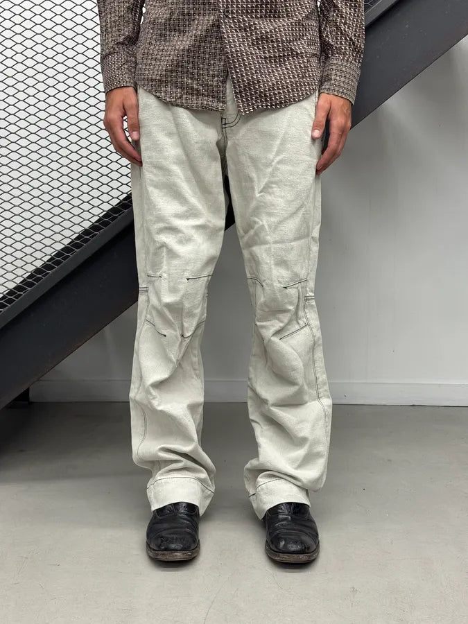 2000s Armani Light Grey Faded Loose Jeans GikEubX 0