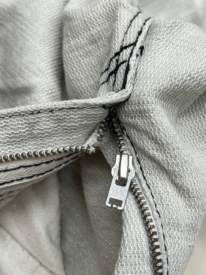 2000s Armani Light Grey Faded Loose Jeans GikEubX 14