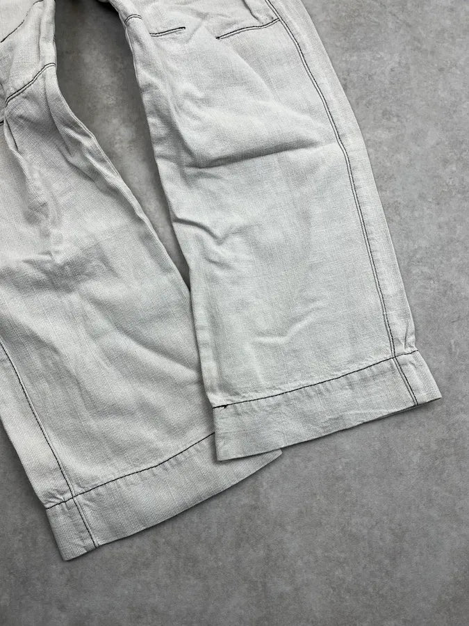 2000s Armani Light Grey Faded Loose Jeans GikEubX 10