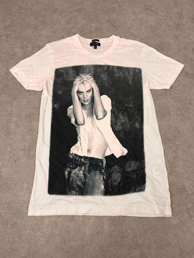 2000s Armani Madness Lady White T-Shirt YcagPHy 2