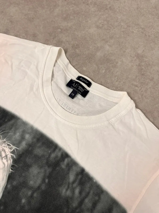 2000s Armani Madness Lady White T-Shirt YcagPHy 3