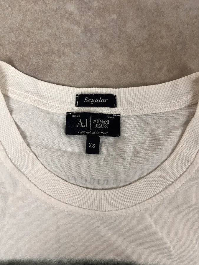 2000s Armani Madness Lady White T-Shirt YcagPHy 6