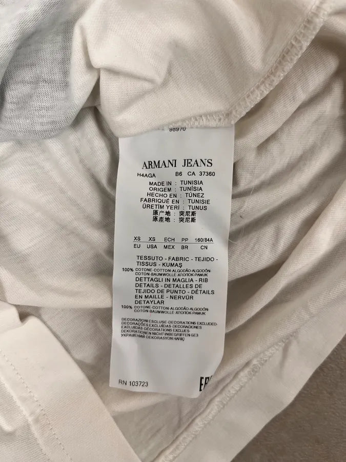 2000s Armani Madness Lady White T-Shirt YcagPHy 7